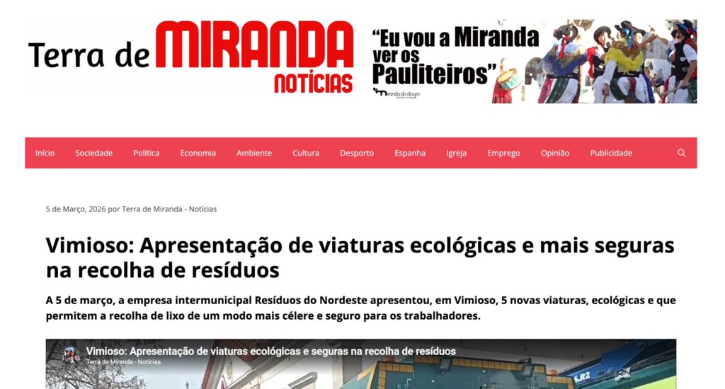 Vimioso: Apresentação de viaturas ecológicas e mais seguras na recolha de resíduos
